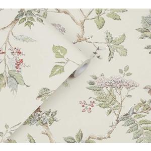 壁紙 クロス 花柄 輸入壁紙 ローラアシュレイ 113346 Elderwood 花 鳥