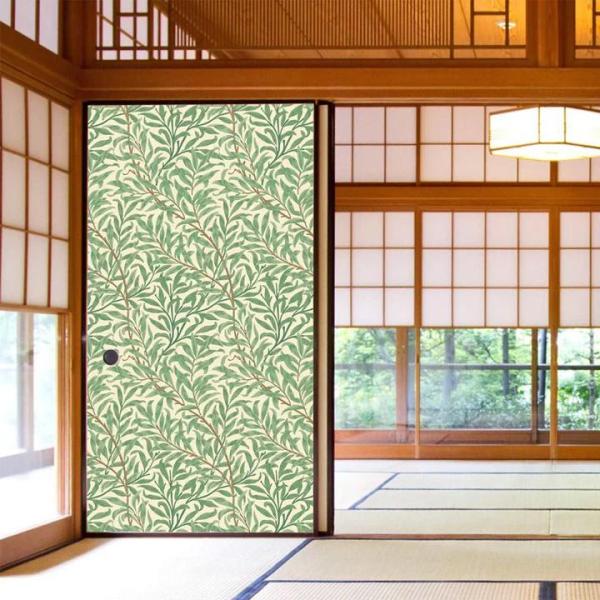 襖紙 貼り替え リメイク モリス柄 ウィローボウ 和モダンふすま紙 おしゃれ 洋風 ボタニカル 柳 ...