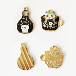 6種類のカップに入った温泉ネコ★かわいいアンテ...の詳細画像1