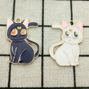 猫のお顔☆アンティークチャーム 指輪・レジン用空枠にも ねこ ネコ