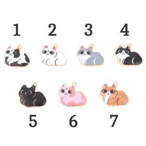 しっぽが動くネコちゃんチャーム 7種類☆かわいいアンティークチャーム