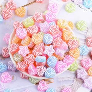 2色のカラフルクリームドーナツ 4個セット☆スイーツデコパーツ