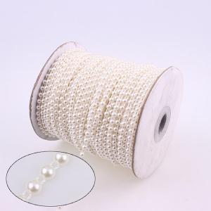 半円パールチェーン 6mm☆アクセサリー作りな...の詳細画像1