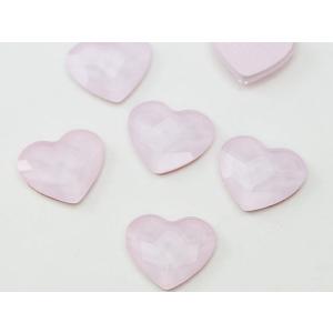 スワロフスキー ハート型 Hotfix クリスタルパウダーローズ　10mm(1粒入り)