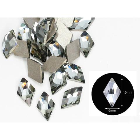 スワロフスキー Rhombus FB ひし型 ブラックダイヤモンド　10×6mm(10粒入り)