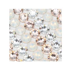 スワロフスキーお試しアートMIXセット[ナチュラルカラー]ホワイトオパール、クリスタル、シルク　(s...