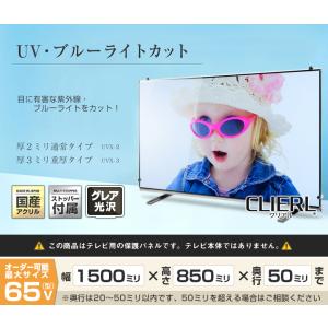 テレビ保護パネル 65型 65インチ ブルーラ...の詳細画像1