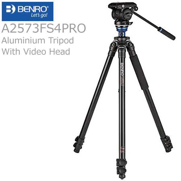 Benro ベンロー アルミ シングル チューブ 三脚 A2573F S4 PRO 流体 ビデオヘッ...