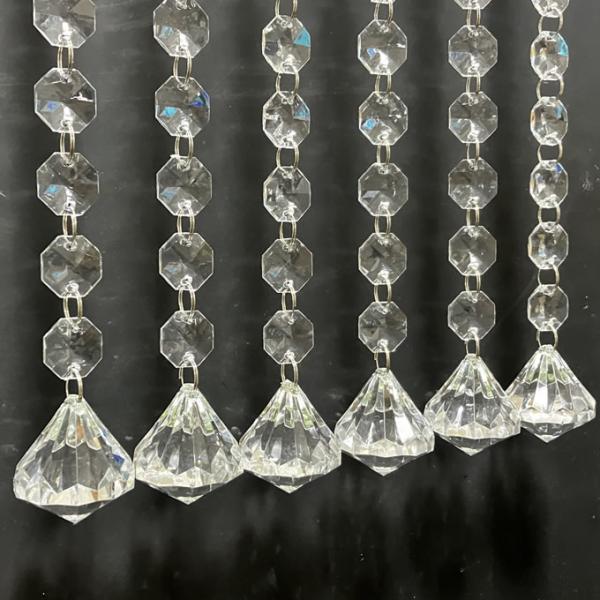 アクリル製ペンダントH40先端取り付け17個セット