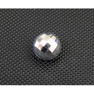 アクリル製18mmΦミラーボールカットビーズ シルバーメッキ