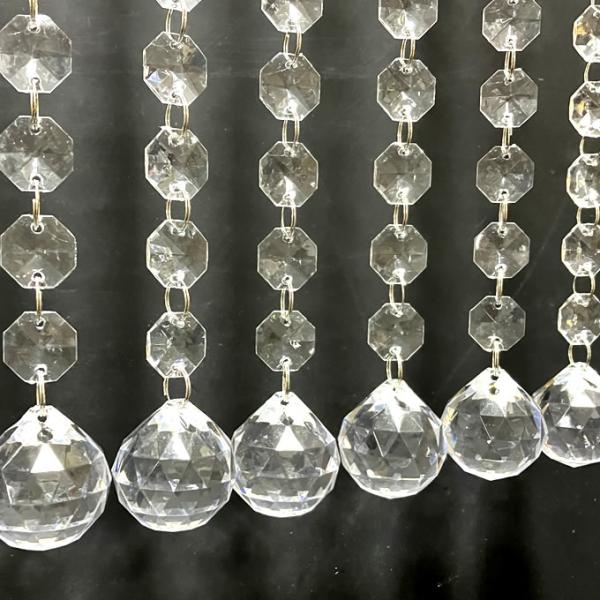 アクリル製ペンダントL40先端取り付け17個セット