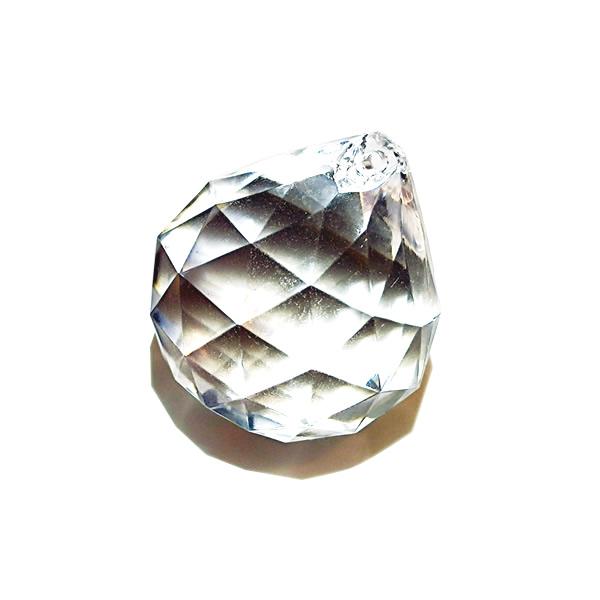 アクリル製ダイヤカット洋梨型（ドロップ型） 40mmプリズムペンダントl40