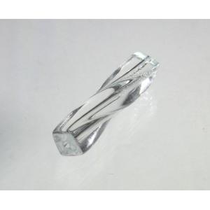 アクリル製40ｍｍ四角柱ネジレ形チューブビーズ