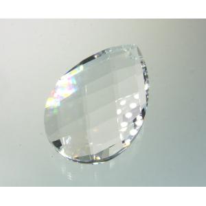 ドロップ型シャンデリアパーツ　ダイヤカットガラス50mm　クリア