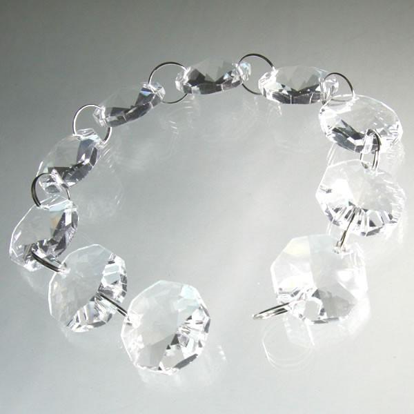 オクタゴン20mm×10個連結チェーン（ガラス製）