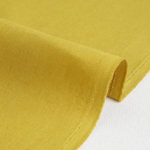 生地・布　≪ 無地ハーフリネン 11 モスイエロー（黄） ≫　ハーフリネン/幅135cm　【10cm単位販売】