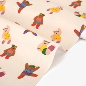 【限定30％OFF】生地・布≪Aerobicbear≫オックス/幅150cm【オリジナル生地】【10cm単位販売】｜デコレクションズ Yahoo!店