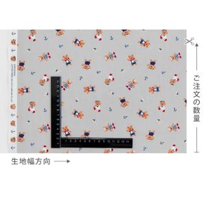 生地・布・入園入学≪マリンベア≫コットン/幅1...の詳細画像2