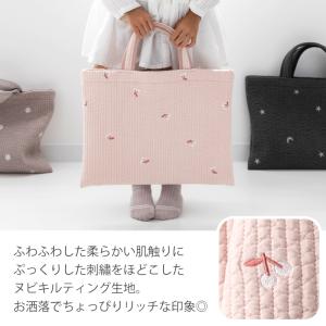 レッスンバッグ 体操服袋　ヌビ　いちご刺繍 既製品 『入園入学5点セット完成品 (レッスンバッグ シューズ