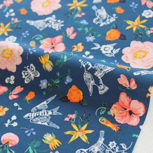 生地・布　≪ My garden navy ≫　コットン/幅108cm　ナタリーレテ／Nathalie Lete　【10cm単位販売】