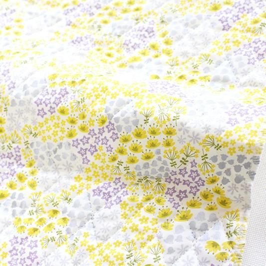 生地・布・入園入学　≪ WILDFLOWER - flower bed ≫　キルティング/幅105c...