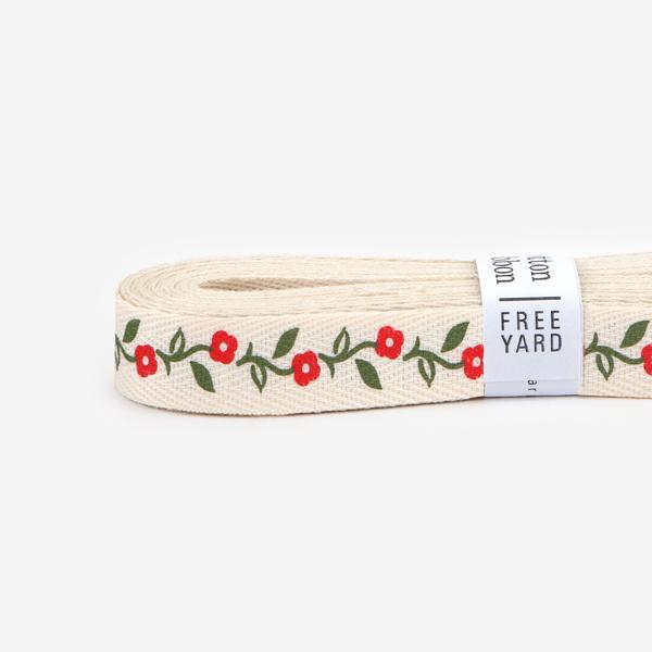 コットンリボン34Ethnicflower【メール便対応】