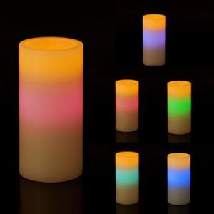 LEDキャンドル 充電式 色が変化するバニラの香りのろう製 電池式 Smart Candle レインボーワックス・キャンドル｜decomode