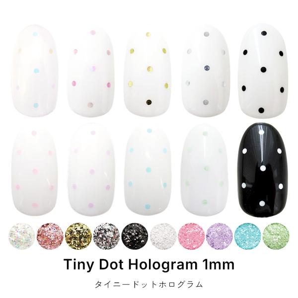 ジェルネイル ネイルタウン ネイルアート タイニードットホログラム パウチ入り 約1mm 全10色