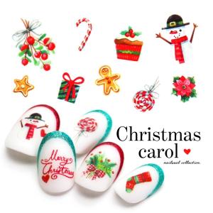 [ネコポス ] ネイルシール[貼るタイプ]　クリスマスキャロルシール