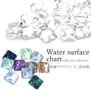 [ネコポス送料無料]ネイルツール 水面クリアチャート (約30枚入り) ガラス カラーチャート ジェルネイル