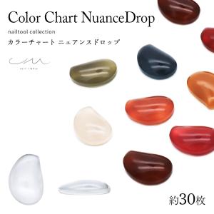 [ネコポス送料無料]ネイルツール em nail studioコラボ商品　カラーチャート ニュアンスドロップ 約30枚入り　セルフネイル｜deconail-seisakujo