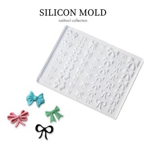 [ネコポス送料無料]ネイルツール シリコンモールド 7タイプリボン ジェルネイル