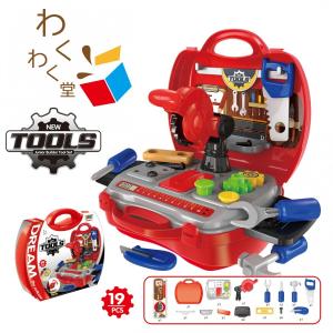 知育玩具 ままごと 大工さんごっこセット キットロールプレイング  ホームツール箱 整備工具セット