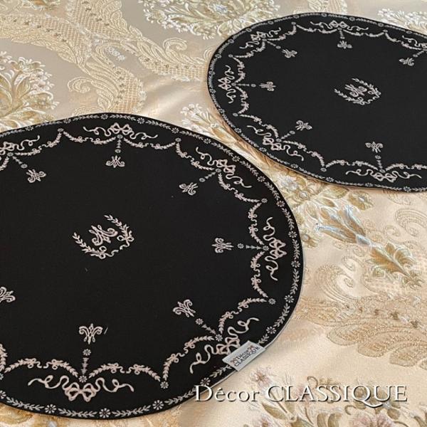 プレートマット エム"M"・ラウンドティーマット・円形ランチョンマット/　撥水加工生地使用 Deco...