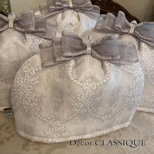 撥水加工生地使用 ティーコゼー・ティーコージー・ティーポットカバー：ビジューボゥフルール