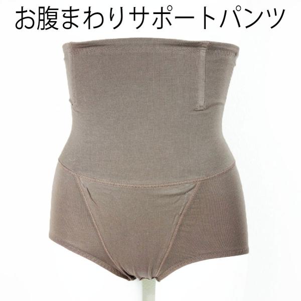 (ポスト投函 送料無料)Mサイズ  ハイウエストお腹周りサポートパンツ ボーン付きショーツ モカ G...