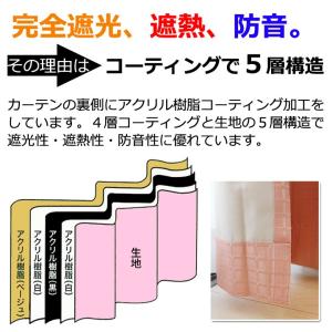 カーテン 4枚セット ドレープカーテン UVカ...の詳細画像3