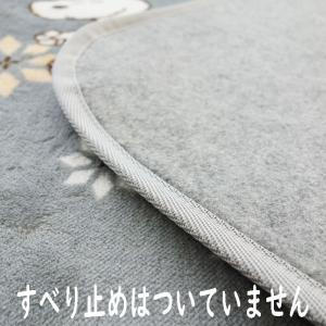 スヌーピー スノー柄 正方形 2帖用 ラグ こ...の詳細画像1