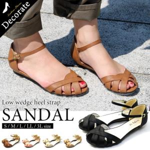 サンダル レディース トラップ パンプス ローヒール ウェッジ 大きいサイズ 黒 歩きやすい 特価により返品交換不可 / 74-91ys698