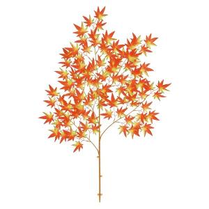 モミジスプレイ L  *105 レッドオレンジグリーン  紅葉の造花 アートフラワー｜decorationlabo