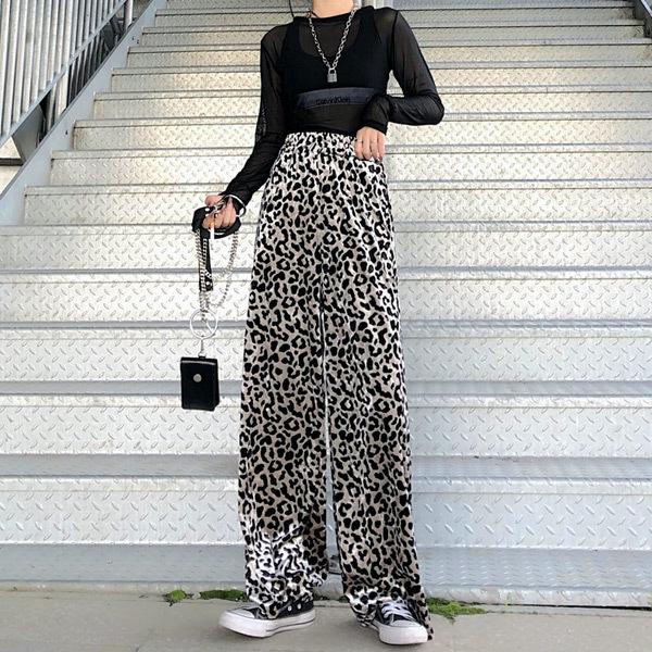 レオパード柄 ワイドパンツ ベロア素材 ウエストゴム ボトムス ダンス 衣装 韓国 ヒップホップ レ...