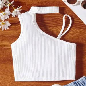 キッズ アシンメトリー ショート丈トップス ワ...の詳細画像1