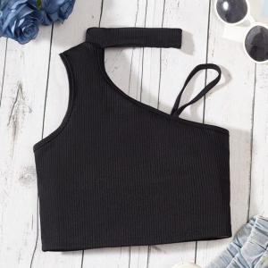 キッズ アシンメトリー ショート丈トップス ワ...の詳細画像2