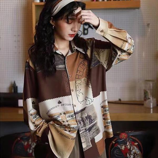 柄シャツ 飛行機 写真 白黒写真 フォト プリント パッチワーク 旅 旅行 トリップ ジャーニー 切...
