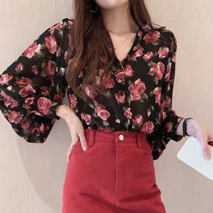 柄シャツ バラ柄 バラ ローズ 花柄 花 フラ...の詳細画像1