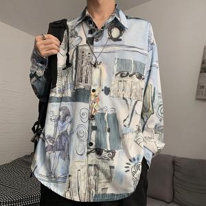 柄シャツ ジャカード オルテガ柄 ネイティブ柄 アメリカン 民族 マルチ