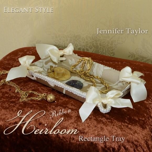 ジェニファーテイラー　アールーム　Heirloom　リボン　レクタングルトレイ　長方形　トレー　プレ...