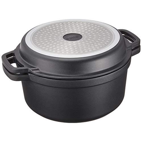 cotta 無水調理鍋 黒 直径:24cm 本体高さ:11.5cm 蓋:3.5cm 91469