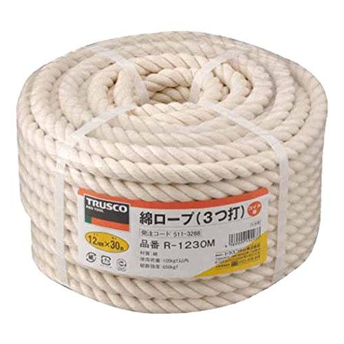 TRUSCO(トラスコ) 綿ロープコイル巻きφ12×30ｍコイル巻