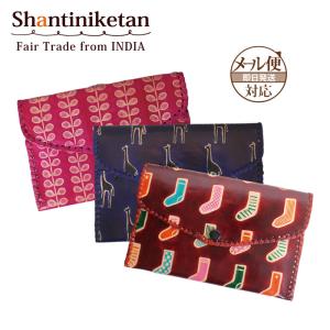 財布 レディース 山羊革 シャンティニケタン・二つ折り財布 フェア
